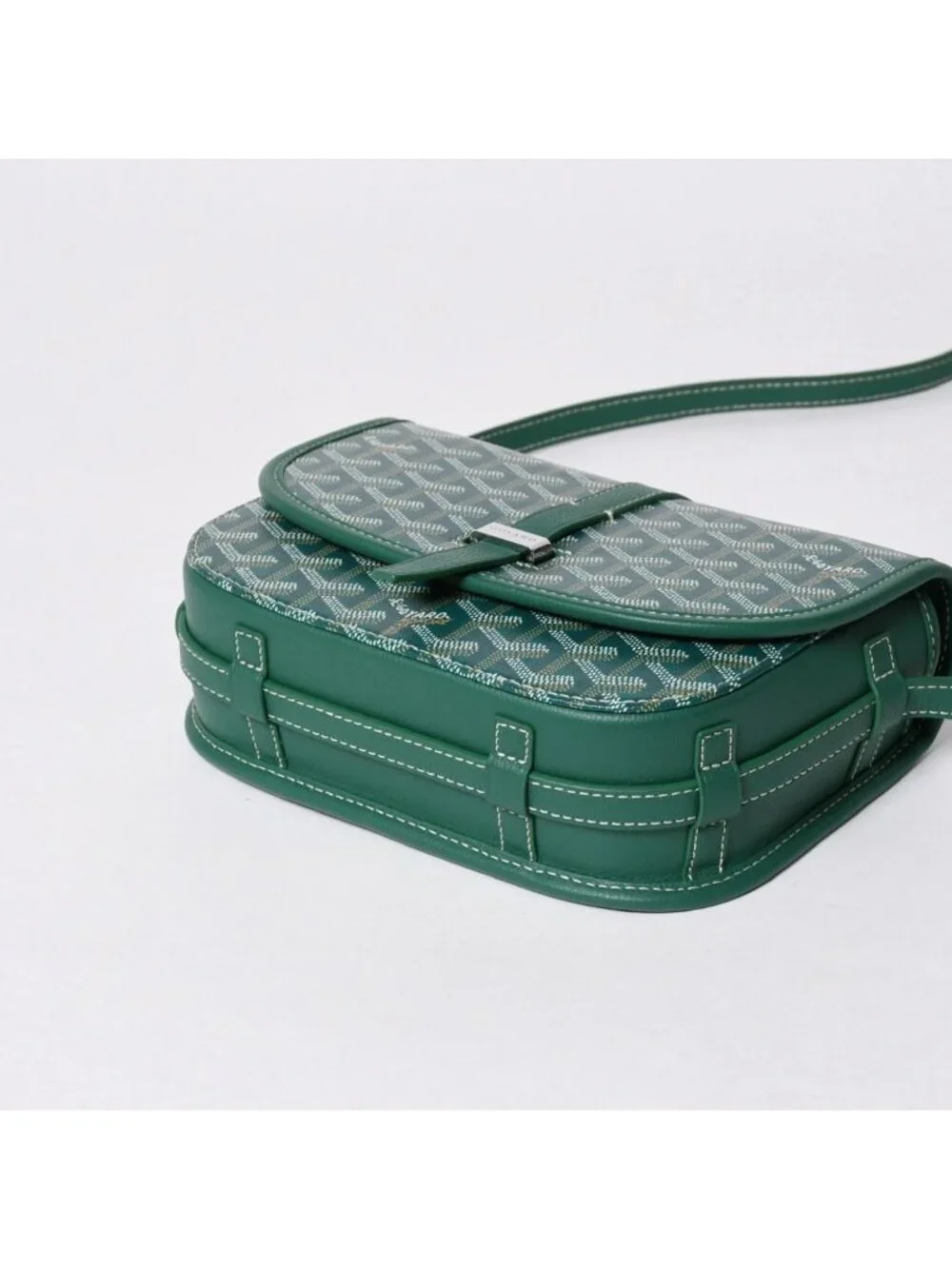 Goyard Cup Vert PM Shoulder Bag Green Silver